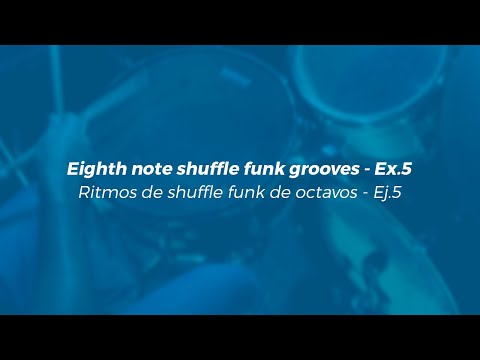 Eighth note shuffle funk grooves - Example 5