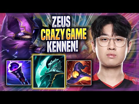 ZEUS CRAZY GAME WTIH KENNEN! - T1 Zeus Plays Kennen TOP vs Renekton! | Season 2022
