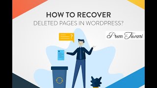 How to Recover or #Restore Deleted Pages in #WordPress