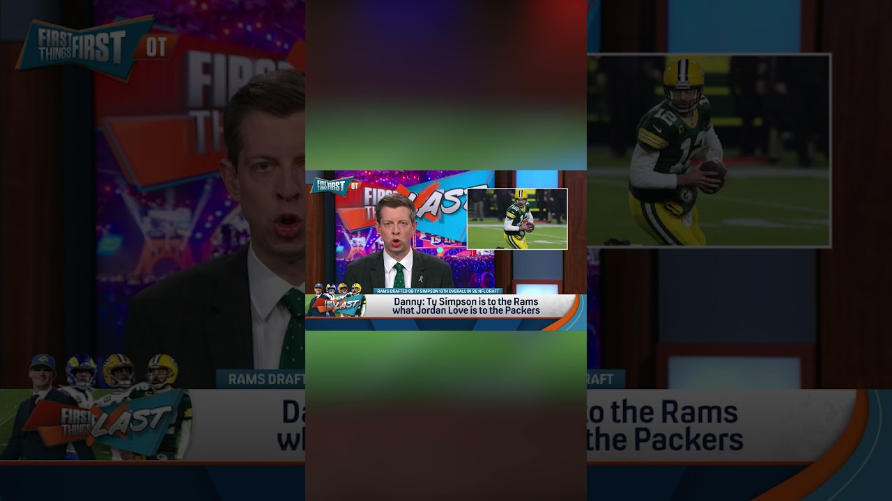 Ty Simpson-Rams parallels Packers drafting Jordan Love .. and Danny does NOT like it 👀 #NFL #Rams