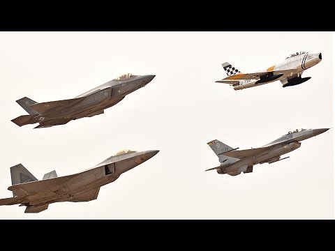 F-35 Heritage Flight Team – Modern & Vintage Military Aircraft Flying Side-by-side