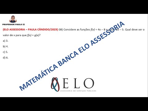 Questão N08 Concurso Paula Cândido MG 2023 Banca Elo Assessoria