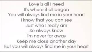 Smurfs 3 - Shaley Scott - You Will Always Find Me In Your Heart (Lyrics)