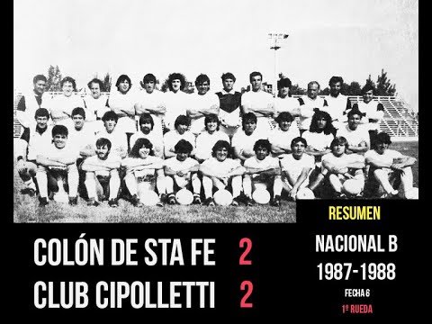 Nacional B 1987-1988 / Fecha 6: Colón de Santa Fe 2 - 2 Cipolletti (Resumen)