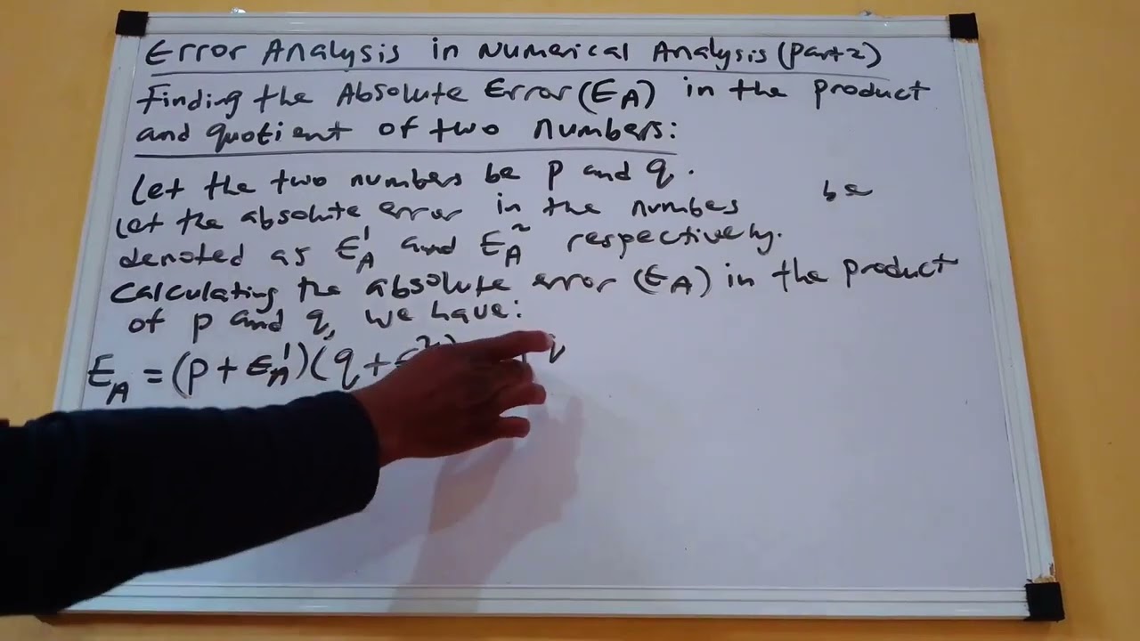 Error Analysis in Numerical Analysis (Part 2).