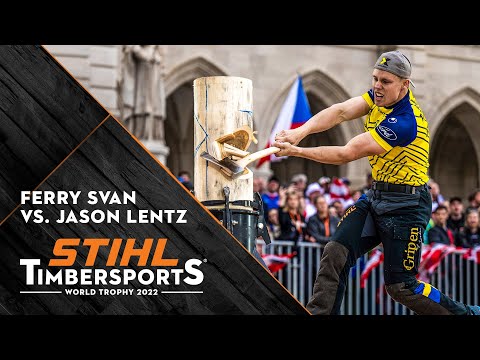 Incredible axemen face-off Jason Lentz vs. Ferry Svan // STIHL TIMBERSPORTS® World Trophy 2022