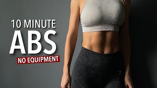 10 Min ABS Workout / Strong Core &amp; Abs/ No Equipment/- Fit By Angela