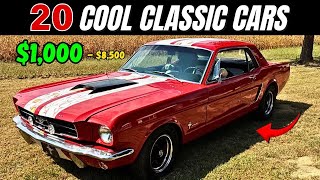 20 Classic Cars For Sale On marketplace! ($1K - $8,5K)