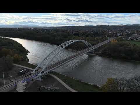 Ukończony most kolejowy w Nowym Sączu. 28.10.2025 #pkp #nowysącz #skyscrapercity #most #kpo #cpk