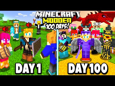 100 Days in Modded Minecraft - EPIC Adventure with Friends! 🔥
