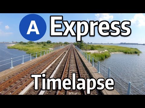 ⁴ᴷ⁶⁰ NYC Subway Timelapse - The A Express to Rockaway Park