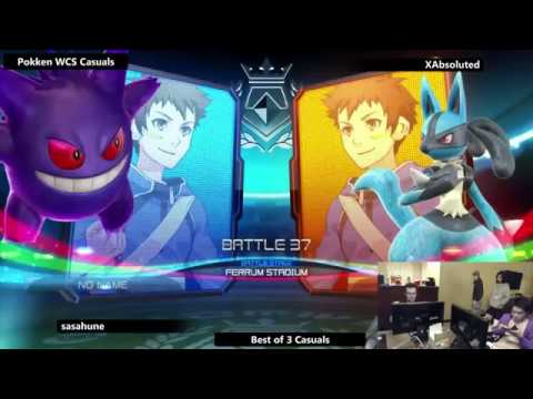 WCS 2017 Pokken Casuals - sasahune (Gengar) vs. XAbsoluted (Lucario)
