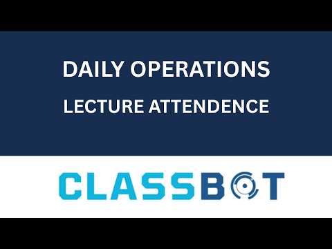 How to Mark Manual Lecture Attendance in Classbot