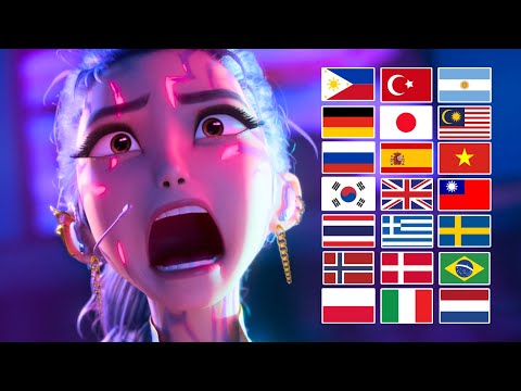 Rumi's CRASH OUT in 36 languages | K-POP DEMON HUNTERS