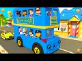 Blue Wheels On The Bus Kindergarten Nursery Rhymes Songs For Kids