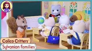 Sylvanian Families Calico Critters Country Tree School Build Review Silly Play - Kids Toys