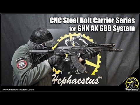 Hephaestus CNC Steel Bolt Carrier Series for GHK AK GBB System (Pre-release Demo)