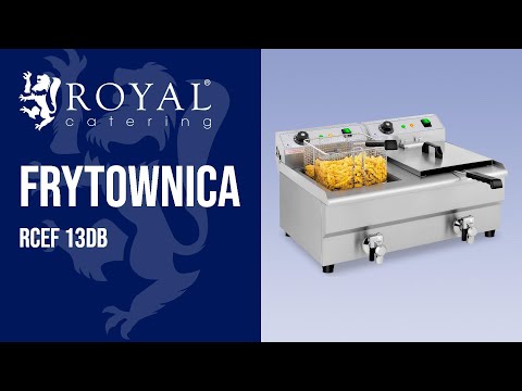 Video - Frytownica elektryczna - 2 x 13 l - kurki spustowe - 230 V