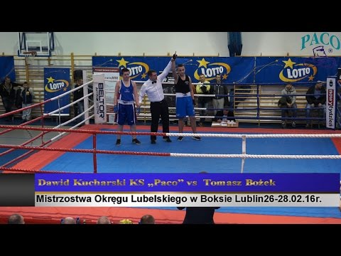 Mistrzostwa Okregu Lubelskiego w Boksie 26 28 02 16r Dawid Kucharski vs Tomasz Bożek