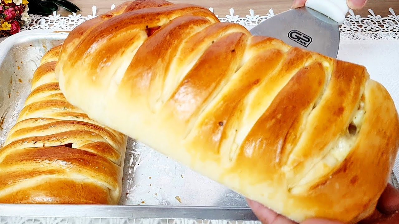 PÃO RECHEADO FÁCIL E SUPER GOSTOSO - PÃO TRANÇADO RECHEADO