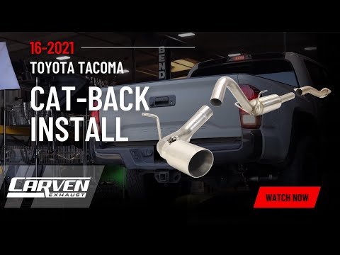 2016-2023 Toyota Tacoma Cat-Back Exhaust Install/Overview Video by Carven Exhaust #exhaust #tacoma