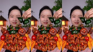 Download lagu Crispy & Saucy Pork Trotters & Braised Baby Pumpkins, Massive Feast with Fresh Garden Veggies #004 mp3