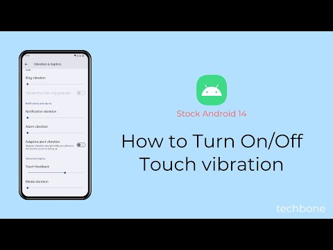 How to Turn On/Off Touch Vibration [Android 14]