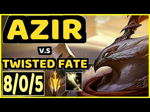 MIKYX (AZIR) vs TWISTED FATE - 8/0/5 KDA MID CHALLENGER GAMEPLAY - EUW