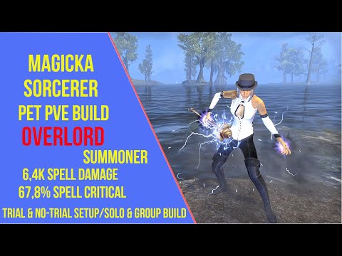 ESO Magicka Sorcerer PVE Build - Overlord - Ascending Tide