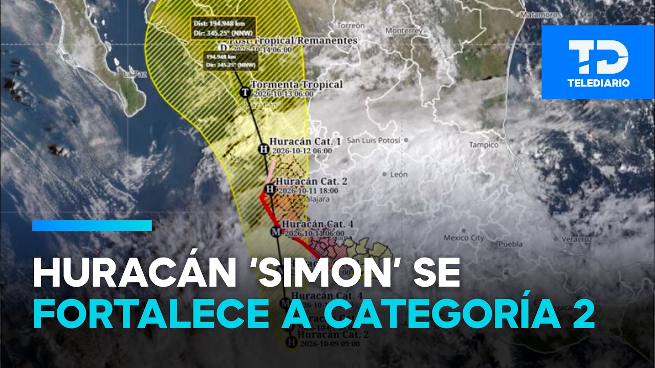 Huracán 'Simon' afecta con fuertes lluvias en México