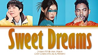 Download lagu [KARAOKE] j-hope (제이홉) ft. Miguel 'Sweet Dreams' [3 Members] (Color Coded Han/Rom/Eng) mp3