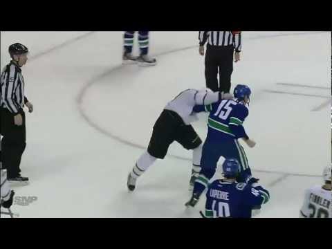 3 fights in 3 seconds in Vancouver Canucks vs Dallas Stars game. Feb 15th 2013