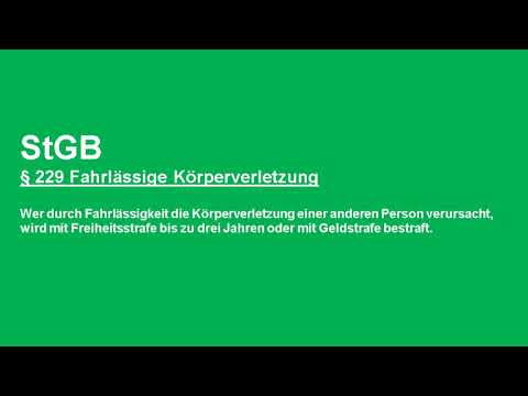 § 229 StGB Fahrlässige Körperverletzung, Sachkunde 34a