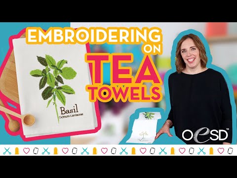 How to get perfect results while embroidering on a Tea Towel. Tips for Machine Embroidery!