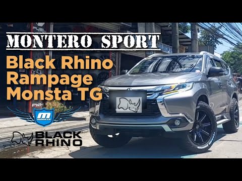 Black Rhino Rampage 20" wrapped with Monsta TG 275x55 R20 on a Montero @ RNH Tire Supply