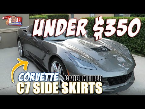 Carbon Fiber Side Skirts | INSTALL and REVIEW | C7 Stingray Corvette