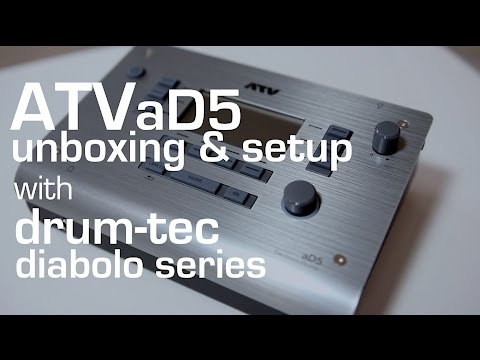 ATV aD5 unboxing, first steps setup & playing on drum-tec diabolo series