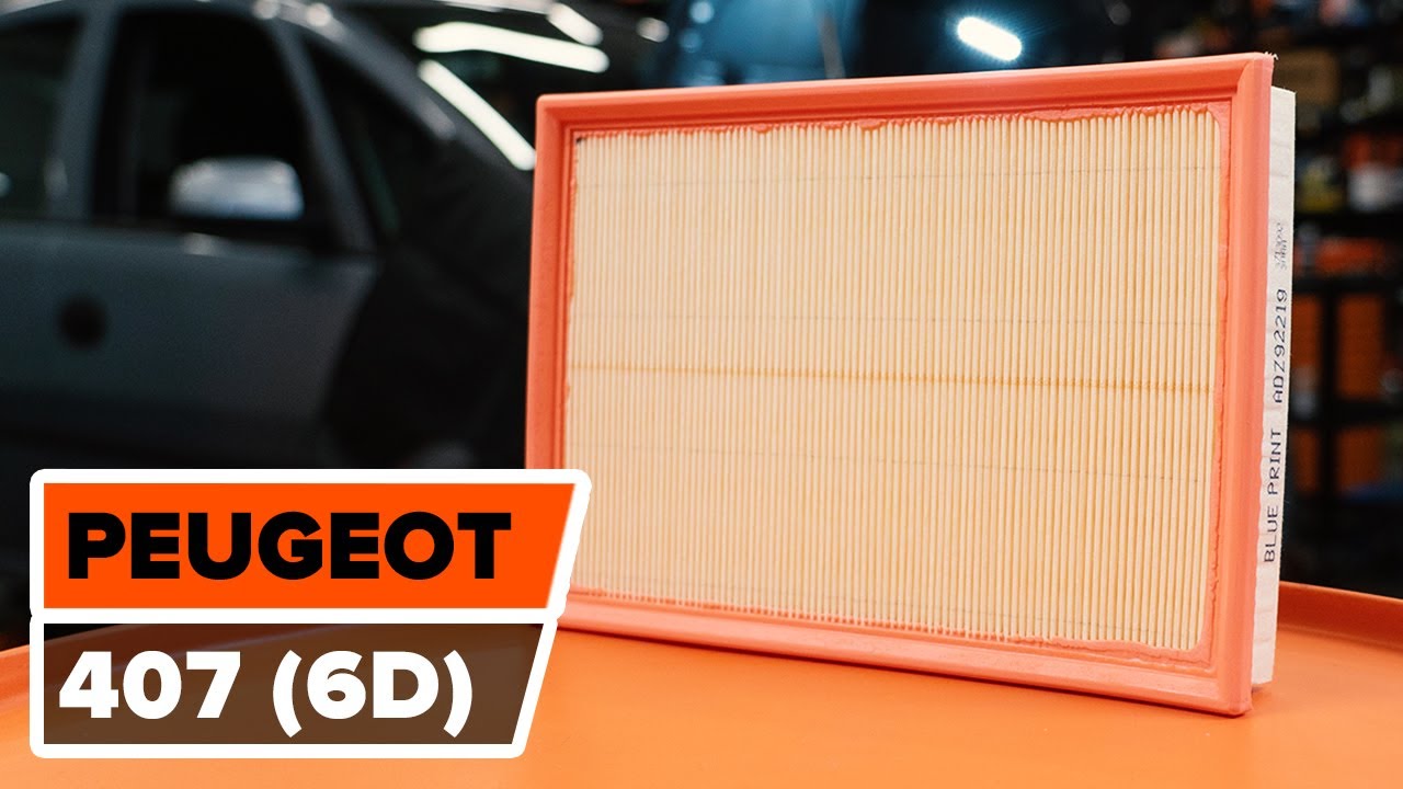 Kā nomainīt: gaisa filtru Peugeot 407 sedan - nomaiņas ceļvedis