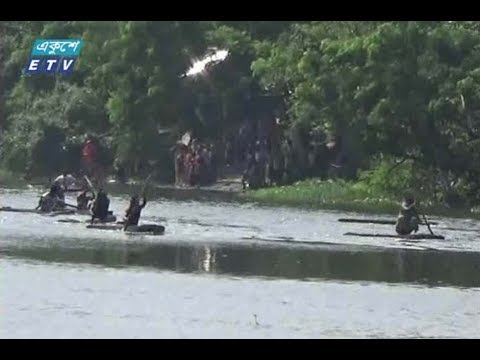 ঝিনাইদহের নবগঙ্গা নদীতে ঐতিহ্যবাহী ডোঙা নৌকা বাইচ