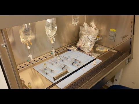 using of syringes, needles, opening vials and ampules in IV preparation