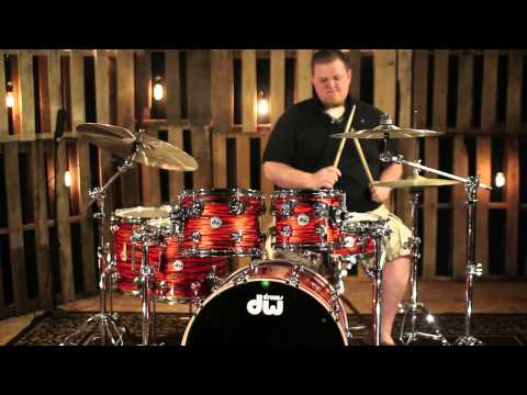 DW Drum Collectors Color Sample Tiger Oyster With Chrome Hardware