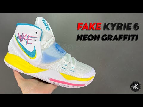 KYRIE 6 Neon Graffitii REAL VS FAKE