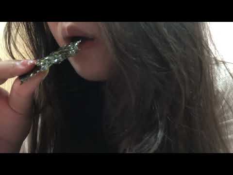 🪴asmr korean seaweed eating, crispy crunchy sounds, plastic tapping, unwrapping, NO TALKING 🪴