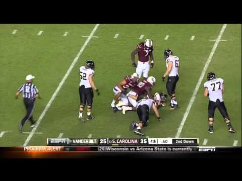 2013 USC vs Vanderbilt - Mason Harris and Chaz Sutton Sack