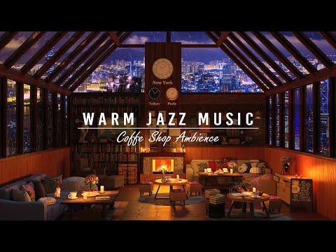 Теплая джазовая музыка ☕Уютная кофейня и расслабляющая фортепианная джазовая инструментальная музыка