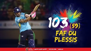 Faf Du Plessis SMASHES Century in Style! | CPL 2022