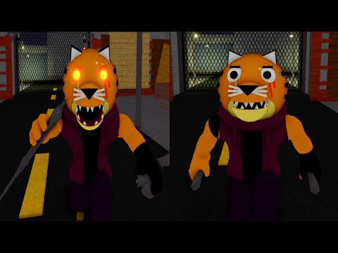 Redesign Tigry Infected vs Non Infected Jumpscare - Roblox Piggy RP