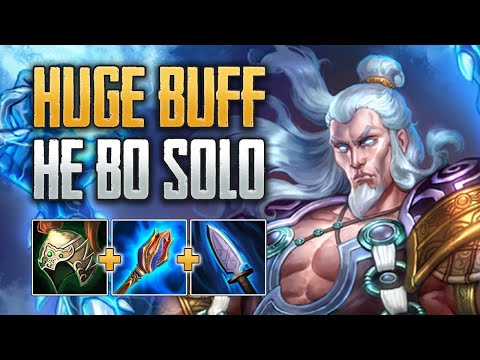 NEW HE BO BUFF IS SO GOOD! He Bo Solo Gameplay (SMITE Conquest)