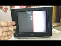 LG 21 Inch FLATON CRT TV SCREEN PICTURE PROBLEM HALF SITE PICTURE WHITE HALF SITE PICTURE BLACK