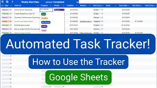 Customizable Automated Task Tracker - How to Use (Google Sheets)